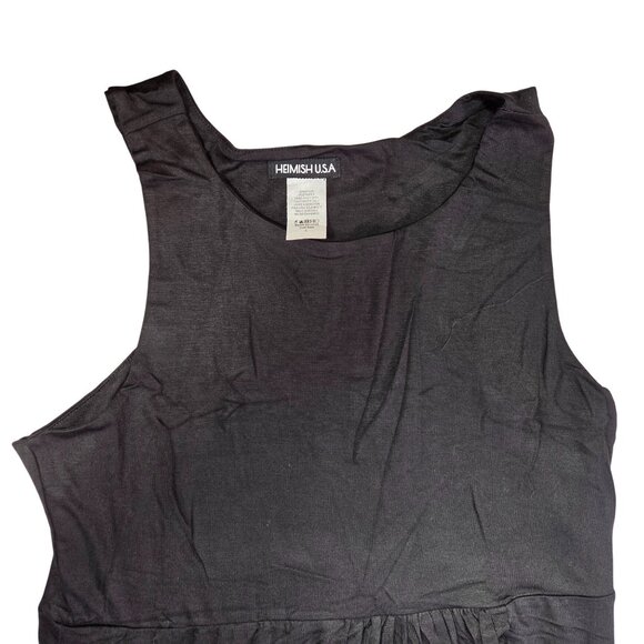 Heimish USA Maxi Dress Womens L Black Sleeveless With Wrap Detail Rayon/Spandex - Picture 2 of 8